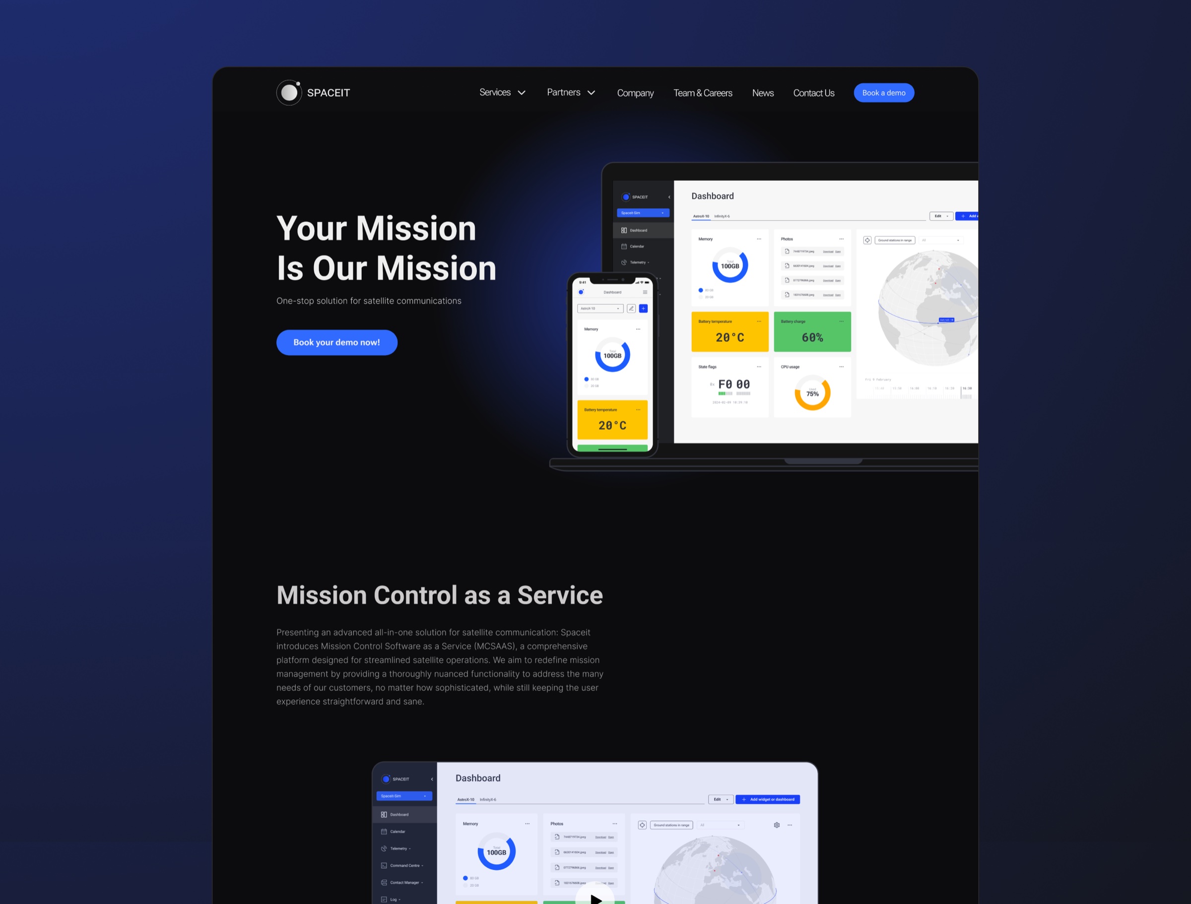 Spaceit website hero